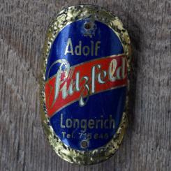 Steuerkopfschild PÜTZFELD, 50er Jahre, Originalschild aus Sammlungsbestand 