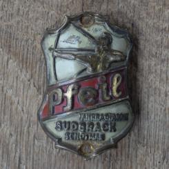 Steuerkopfschild PFEIL, 50er Jahre, Originalschild aus Sammlungsbestand 
