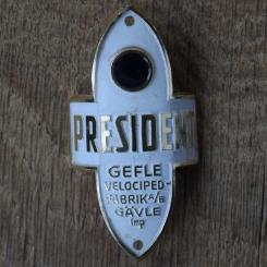 Steuerkopfschild PRESIDENT, 50er Jahre, Originalschild aus Sammlungsbestand 