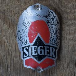 Steuerkopfschild SIEGER, 50er Jahre, Originalschild aus Sammlungsbestand 