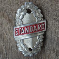 Steuerkopfschild STANDARD, 50er Jahre, Originalschild aus Sammlungsbestand 