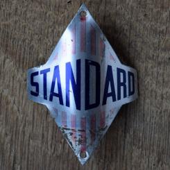 Steuerkopfschild STANDARD, 60er Jahre, Originalschild aus Sammlungsbestand 