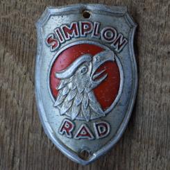 Steuerkopfschild SIMPLON, 50er Jahre, Originalschild aus Sammlungsbestand 