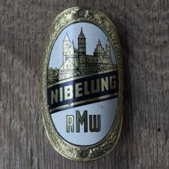 Steuerkopfschild NIBELUNG, 50er Jahre, Originalschild aus Sammlungsbestand 