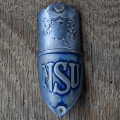Steuerkopfschild NSU, 40er Jahre, Originalschild aus Sammlungsbestand 