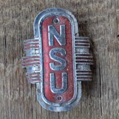 Steuerkopfschild NSU, 50er Jahre, Originalschild aus Sammlungsbestand 