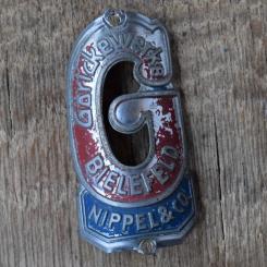 Steuerkopfschild GÖRICKEWERKE, 50er Jahre, Originalschild aus Sammlungsbestand 