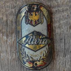 Steuerkopfschild ALVIA, 50er Jahre, Originalschild aus Sammlungsbestand 