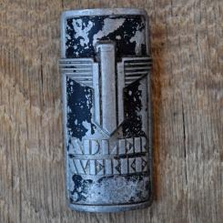 Steuerkopfschild ADLERWERKE, 50er Jahre, Originalschild aus Sammlungsbestand 