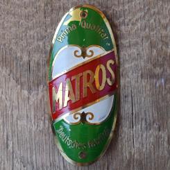 Steuerkopfschild MATROS, 30er Jahre, Originalschild aus Sammlungsbestand 