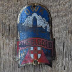 Steuerkopfschild MOSELGOLD, 50er Jahre, Originalschild aus Sammlungsbestand 