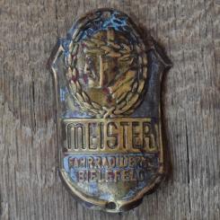 Steuerkopfschild MEISTER, 50er Jahre, Originalschild aus Sammlungsbestand 