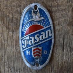 Steuerkopfschild FASAN, 50er Jahre, Originalschild aus Sammlungsbestand 