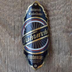 Steuerkopfschild FAHRWOHL, 20er Jahre, Originalschild aus Sammlungsbestand 