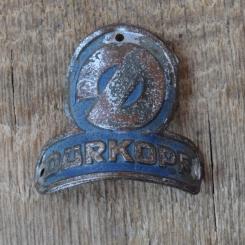 Steuerkopfschild DÜRKOPP, 50er Jahre, Originalschild aus Sammlungsbestand 