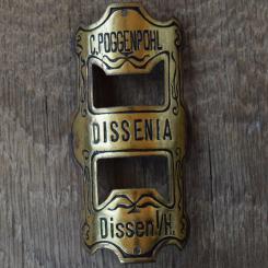 Steuerkopfschild DISSENIA, 20er Jahre, Originalschild aus Sammlungsbestand 