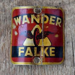 Steuerkopfschild WANDERFALKE, 50er Jahre, Originalschild aus Sammlungsbestand 