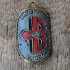 Steuerkopfschild BASTERT-WERKE, 50er Jahre, Originalschild aus Sammlungsbestand 