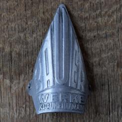 Steuerkopfschild BAUER, 50er Jahre, Originalschild aus Sammlungsbestand 