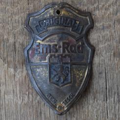 Steuerkopfschild EMS-RAD, 50er Jahre, Originalschild aus Sammlungsbestand 