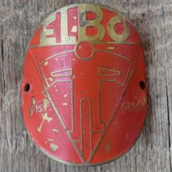 Steuerkopfschild ELBO, 30er Jahre, Originalschild aus Sammlungsbestand 