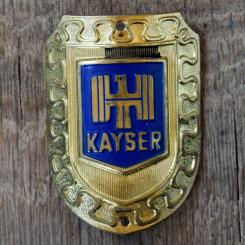 Steuerkopfschild KAYSER, 50er Jahre, Originalschild aus Sammlungsbestand 