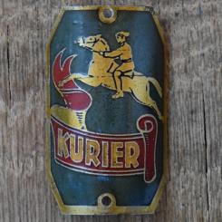 Steuerkopfschild KURIER, 50er Jahre, Originalschild aus Sammlungsbestand 