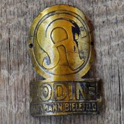 Steuerkopfschild KUXMANN ODIN, 30er Jahre, Originalschild aus Sammlungsbestand 