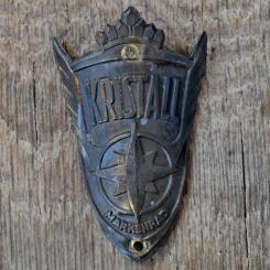 Steuerkopfschild KRISTALL, 50er Jahre, Originalschild aus Sammlungsbestand 