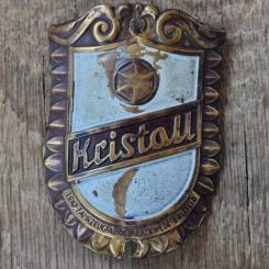 Steuerkopfschild KRISTALL, 50er Jahre, Originalschild aus Sammlungsbestand 