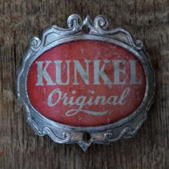 Steuerkopfschild KUNKEL, 50er Jahre, Originalschild aus Sammlungsbestand 