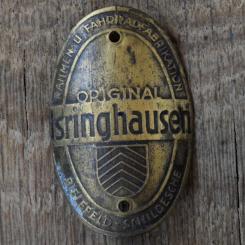 Steuerkopfschild ISRINGHAUSEN, 30er Jahre, Originalschild aus Sammlungsbestand 