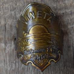 Steuerkopfschild VINETA, 30er Jahre, Originalschild aus Sammlungsbestand 