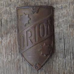 Steuerkopfschild ORION, 30er Jahre, Originalschild aus Sammlungsbestand 