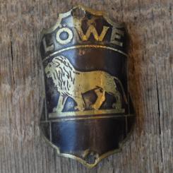 Steuerkopfschild LÖWE, 50er Jahre, Originalschild aus Sammlungsbestand 