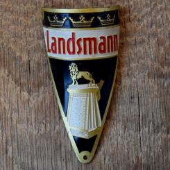Steuerkopfschild LANDSMANN, 30er Jahre, Originalschild aus Sammlungsbestand 