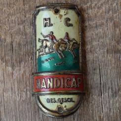 Steuerkopfschild HANDICAP, 50er Jahre, Originalschild aus Sammlungsbestand 