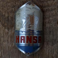 Steuerkopfschild HANSA, 50er Jahre, Originalschild aus Sammlungsbestand 