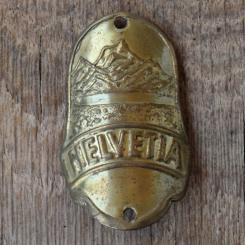 Steuerkopfschild HELVETIA, 50er Jahre, Originalschild aus Sammlungsbestand 