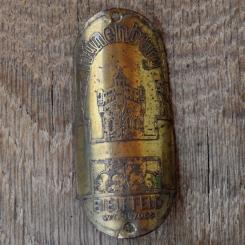 Steuerkopfschild HÜNENBURG, 30er Jahre, Originalschild aus Sammlungsbestand 