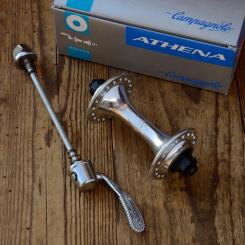Nabe Niederflansch "Campagnolo Athena", Aluminium, 90er Jahre, NOS/NIB, 36Loch, neu im Originalkarton 