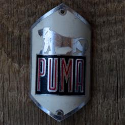 Steuerkopfschild PUMA, 50er Jahre, Originalschild aus Sammlungsbestand 