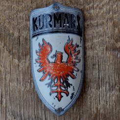 Steuerkopfschild KURMARK, 30er Jahre, Originalschild aus Sammlungsbestand 