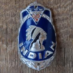 Steuerkopfschild INDIAN, 50er Jahre, Originalschild aus Sammlungsbestand 