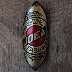 Steuerkopfschild IDEAL, 30er Jahre, Originalschild aus Sammlungsbestand 