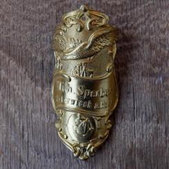 Steuerkopfschild SPERBER, 30er Jahre, Originalschild aus Sammlungsbestand 