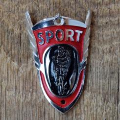 Steuerkopfschild SPORT, 50er Jahre, Originalschild aus Sammlungsbestand 