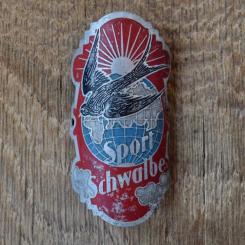 Steuerkopfschild SPORT SCHWALBE, 30er Jahre, Originalschild aus Sammlungsbestand 