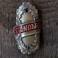 Steuerkopfschild STANDARD, 50er Jahre, Originalschild aus Sammlungsbestand 