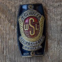 Steuerkopfschild SCHÜTTE, 50er Jahre, Originalschild aus Sammlungsbestand 